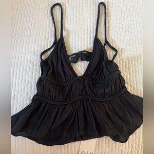 Zara Elegant Black Camisole Top